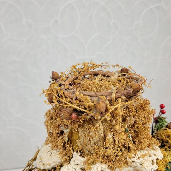 VINTAGE Folk Santa Claus 12" Green Holiday‎ Christmas Rustic Decoration Figure - Picture 12 of 14